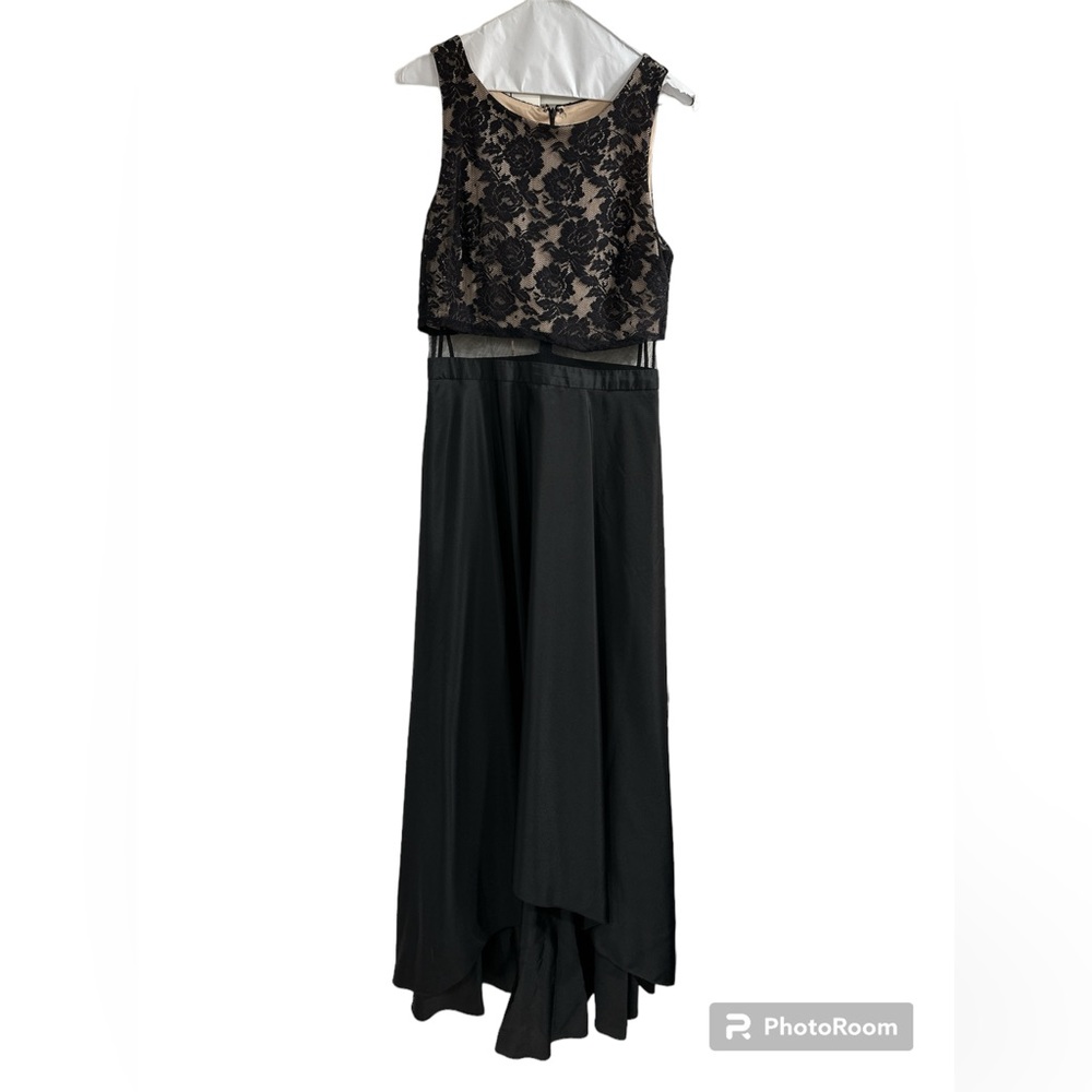 Black whimsigoth black lace gown